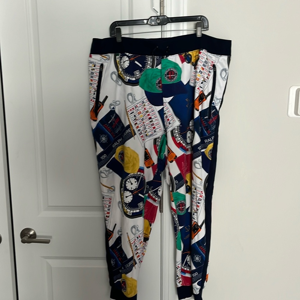 Men’s Polo Ralph Lauren Nautical Yacht Club Graphic Jog Sailing Sweatpants 4XB
